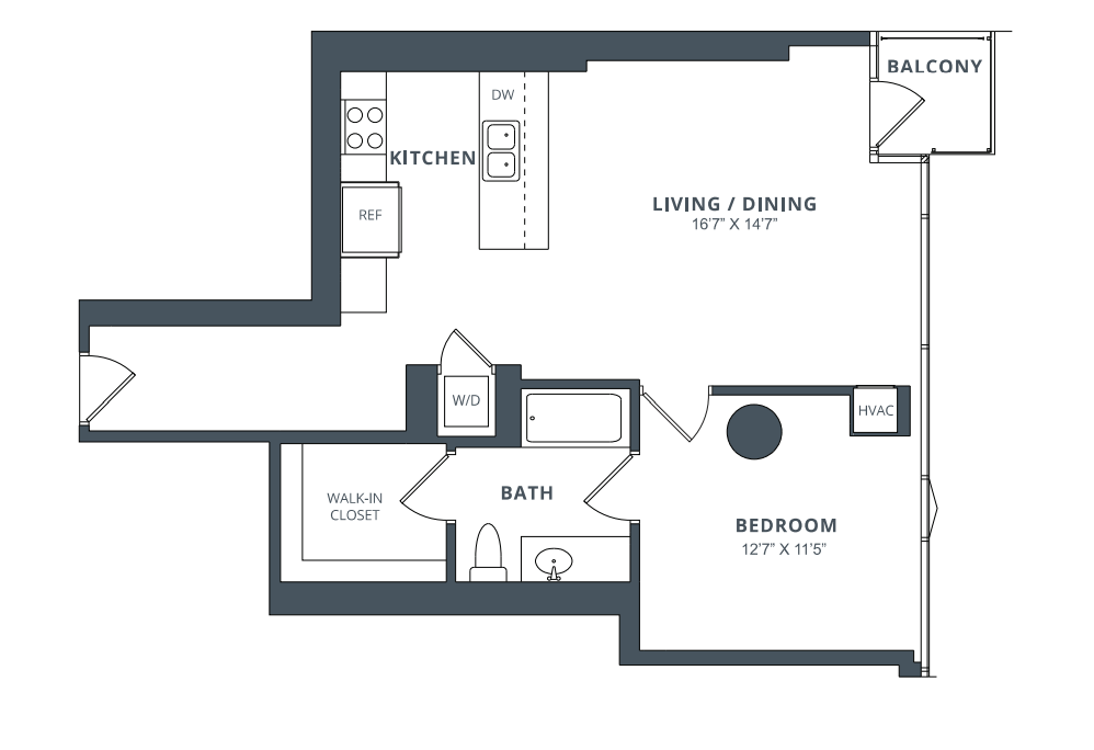 Apartment 1305 floorplan